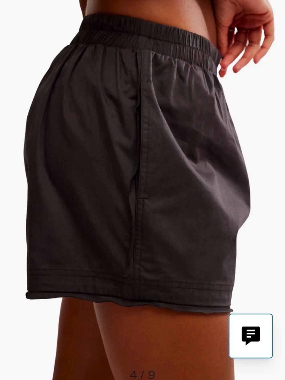 Free People Intimately Day to Day Boxer Shorts Washed Black - Picture 3 of 9